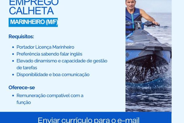 OFERTA DE EMPREGO | CALHETA: MARINHEIROS (M/F)