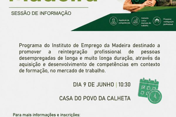 SESSÃO DE INFORMAÇÃO: PROGRAMA REATIVAR MADEIRA