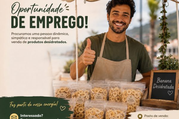 OFERTA DE EMPREGO: VENDEDOR AMBULANTE (M/F)