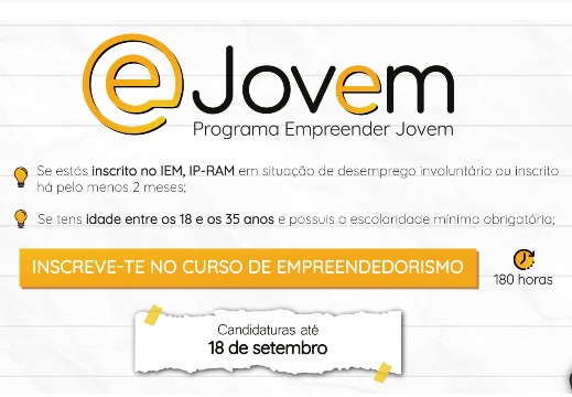 PROGRAMA EMPREENDER JOVEM | CANDIDATURAS ATÉ 18 DE SETEMBRO
