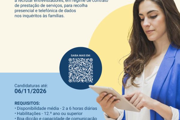 RECRUTAMENTO DE ENTREVISTADORAS/ES – MADEIRA